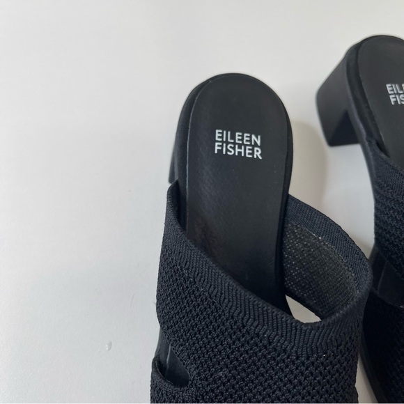Eileen Fisher Stretch Fabric Block Heel Sandals minimalist luxury mature - Picture 9 of 12